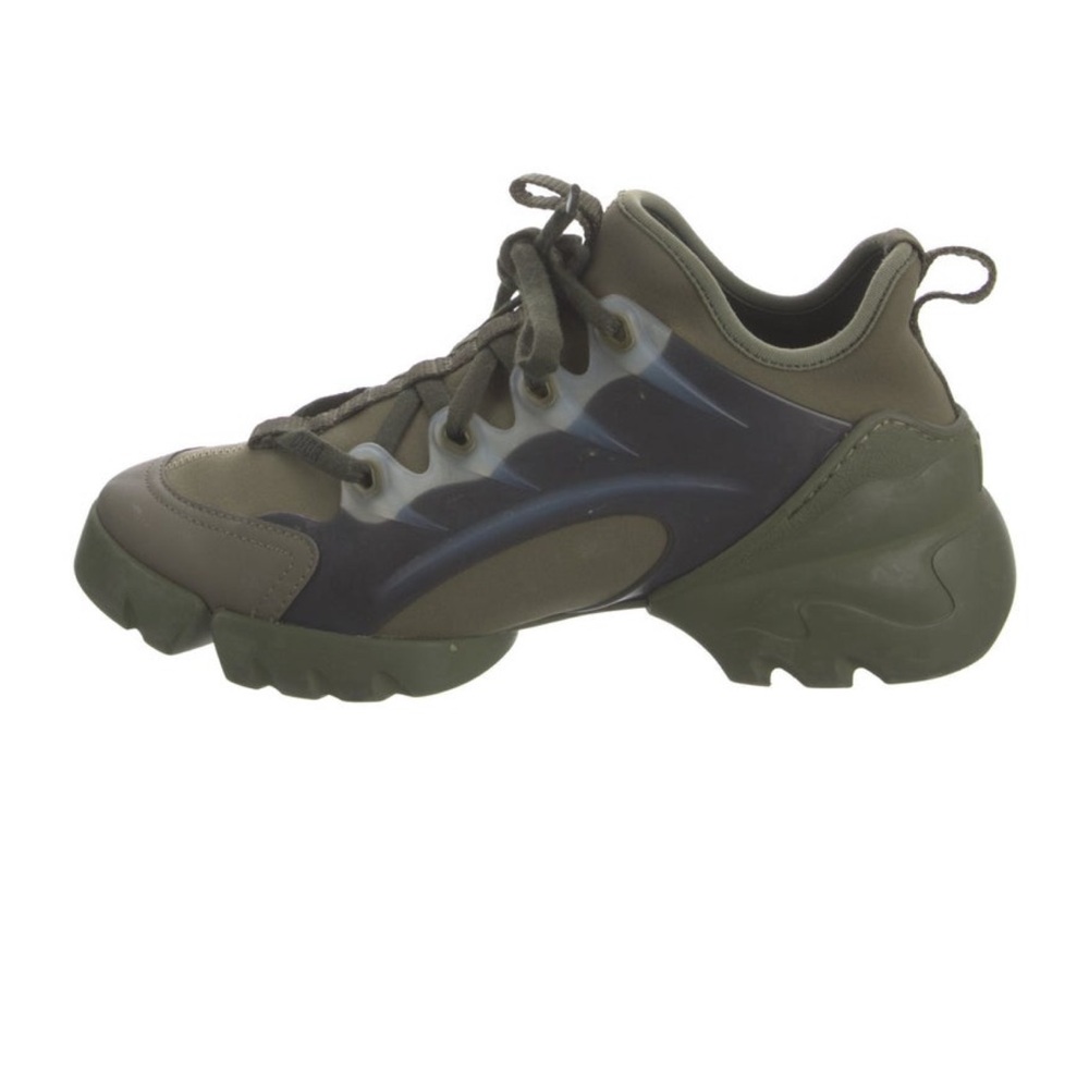Dior D-Connect Chunky Sneakers  
Green  Neoprene Rubber Trim